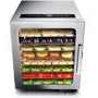 Arendo Dörrautomat Edelstahl – 8 Fächer, 500W Lebensmittel Dehydrator. Dieses Gerät trocknet Obst, Gemüse, Kräuter und Fleisch.