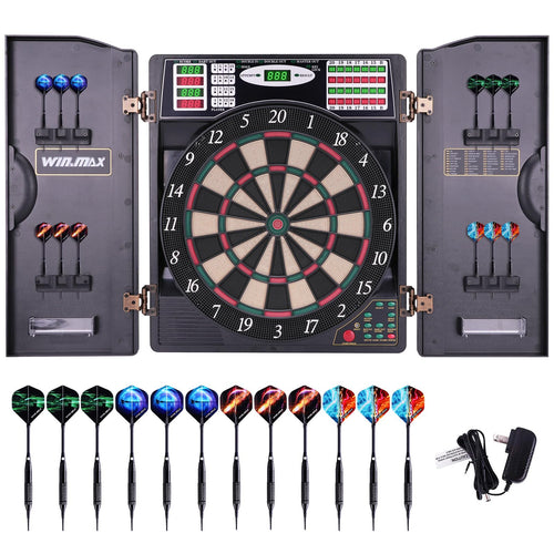 WIN.MAX Profi Set Elektronische Dartscheibe – 1-16 Spieler