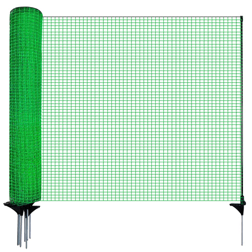 Signstek Mobiler Steckzaun für Garten & Tiere – 90cm, 25m, 15 Pfähle