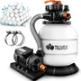 tillvex Sandfilteranlage Pool 7.900L/h – 7-Wege Ventil. Filterkessel mit 7-Wege Ventil. Filtert Poolwasser mit Sand.