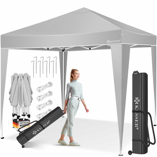 KESSER® Pop-Up Faltpavillon 3x3m Gartenpavillon - Grau