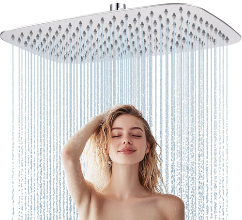 HardiValue Duschkopf Regendusche Edelstahl - Chrom 40x25 cm