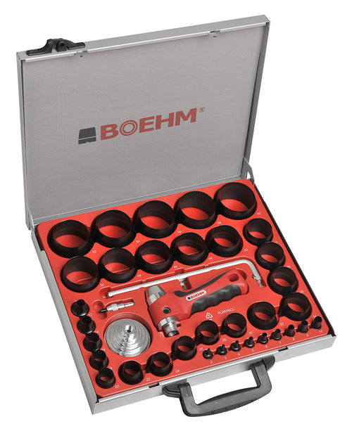 BOEHM JBL260PACC Locheisensatz - 2-60mm Set im Koffer. Silberne Locheisen zum präzisen Stanzen von Löchern.