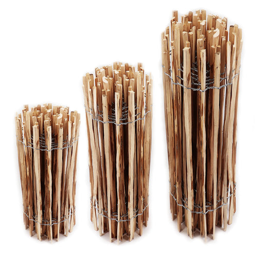 Aquagart Staketenzaun Gartenzaun – Haselnuss 15m x 100cm. Gebundener Haselnuss-Staketenzaun zum Einfassen von Gärten.