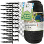 TTL Garden Teichnetz Vogelschutznetz - 15x15m Schwarz 12x12mm. Quadratisches, schwarzes Netz mit 12x12mm Maschenweite. Schützt Teiche vor Vögeln.
