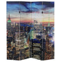 Mendler New York LED-Paravent 180x160cm - Timer, netzbetrieben. Faltbarer Raumteiler. Trennt Bereiche und beleuchtet.