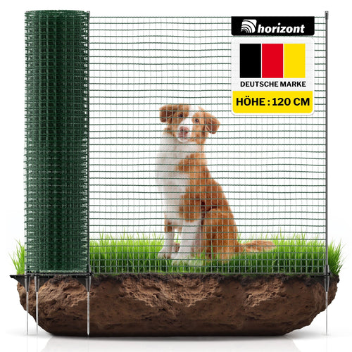 horizont Begrenzungszaun FIX – Hundezaun mobil 20m x 120cm