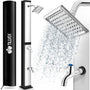 tillvex Solardusche Gartendusche Pooldusche - 40 Liter. Säulenförmig, schwarz. Nutzt Solarwärme für Warmwasserduschen.