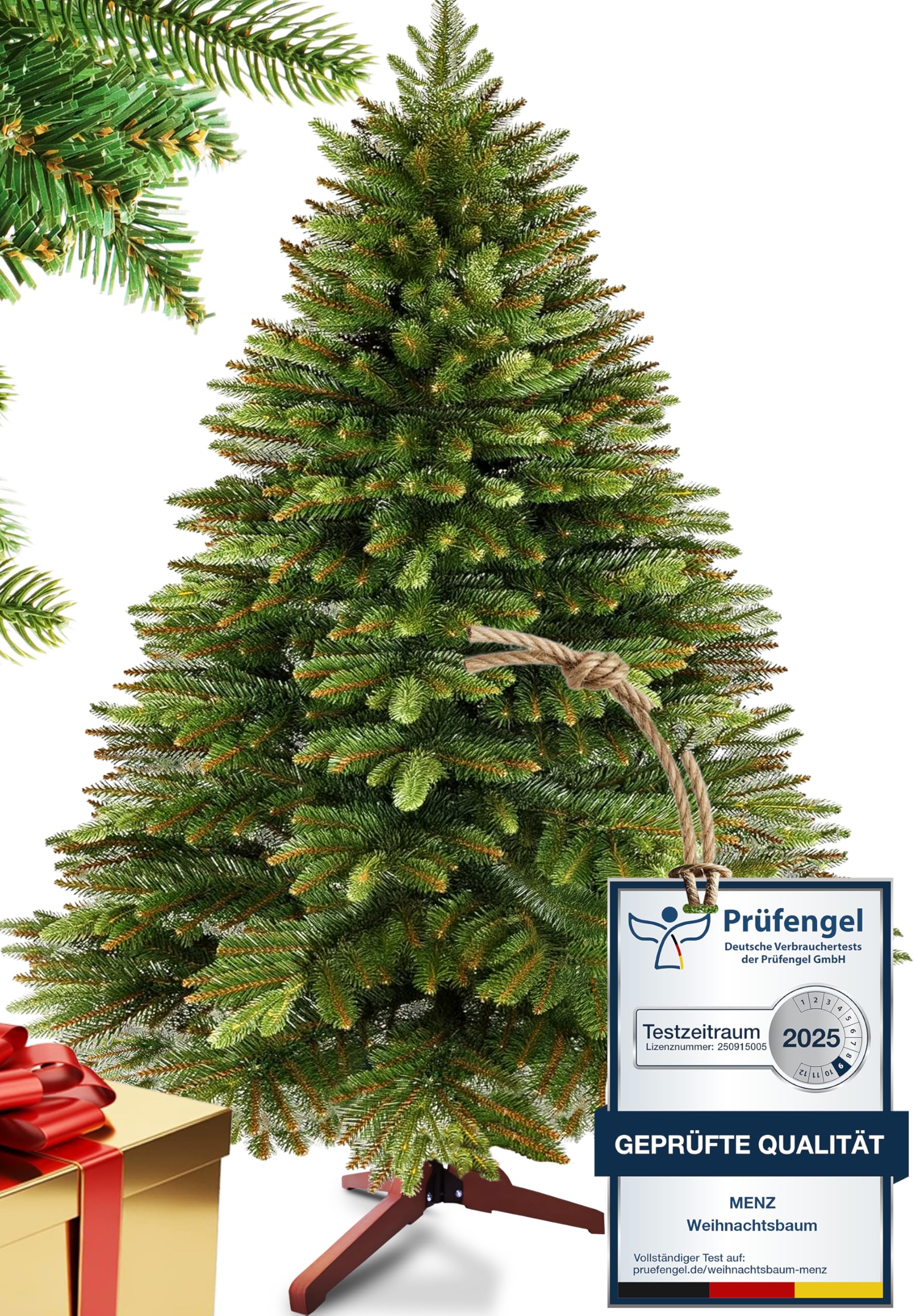 Künstlicher Christbaum 180cm – Naturgetreu & Feuerfest – pandaloo.ch