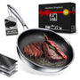 FIXLINE® Black Forest Bratpfanne 28cm - kratzfeste Antihaftbeschichtung ohne PFAS- hoher Rand 6,5cm - alle Herdarten inkl. Induktion - Backofen geeignet bis 230°C - Perfekte Geschenkidee