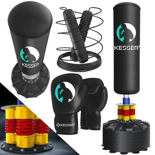 KESSER® Boxsack Set freistehend Erwachsene MMA - Schwarz