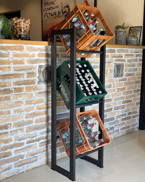 QUICK STAR Getränkekistenregal 3er Standregal 39x30x140cm