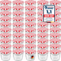 WELLGRO Einmachgläser 230ml mit Schraubdeckel 100er Set rot kariert