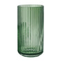 Lyngby Porcelæn Lyngby Vase mundgeblasen Glas H25 cm - Grün. Eine zylindrische Glasvase, ideal für Blumen.