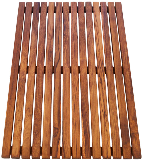 asinox TEK4A5080 Duschmatte, rechteckig, aus Teakholz. Bietet rutschfesten Stand in der Dusche.