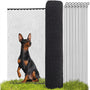 SELFmania Hundezaun Komplettset – 25m 90cm Schwarz. Schwarzer Maschendrahtzaun, 25m x 90cm. Begrenzt Hundebereiche.