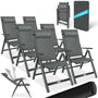 KESSER Gartenstuhl Hochlehner Aluminium Klappstuhl – 6er Set Anthrazit