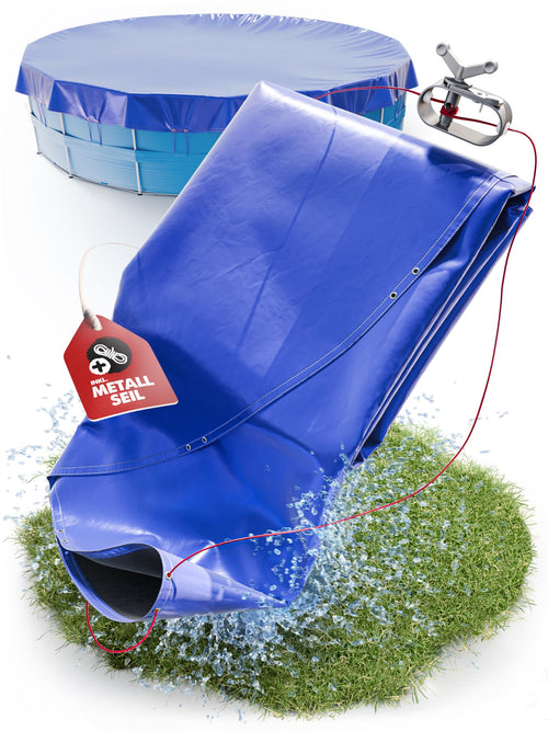 LAINFELD Poolabdeckung Rund Ø 560 cm - 200 GSM Abdeckplane