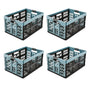 keepper Ben Profi-Klappboxen 4er-Set – 45 l Nordic Blue. Faltbare, rechteckige Boxen für Lagerung und Transport.