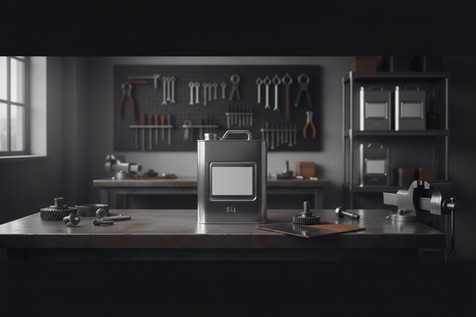 Owatrol Rostschutz Öl 5L Kanister in professioneller Werkstattumgebung mit Metalloberflächen