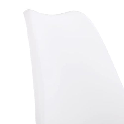 EGGREE Esszimmerstuhl Set – 4er, gepolstert weiss, Buche Beine