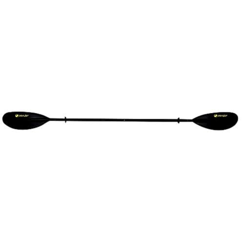 Sevylor K-PRO220 Paddel - 2-teiliges Doppelpaddel. Schwarz-silbernes, teilbares Paddel. Antrieb für Kanus und Kajaks durch beidseitiges Eintauchen der Paddelblätter.

