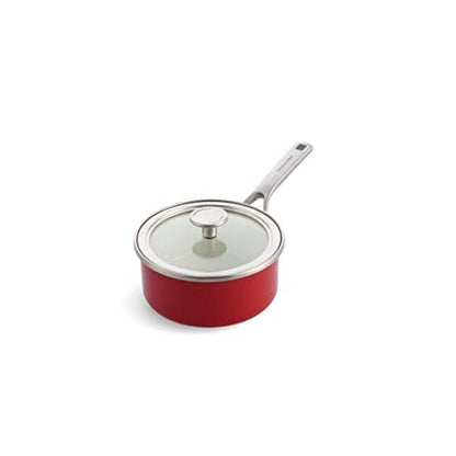 KitchenAid Steel Core Enamel Stielkasserolle 16cm Empire Rot