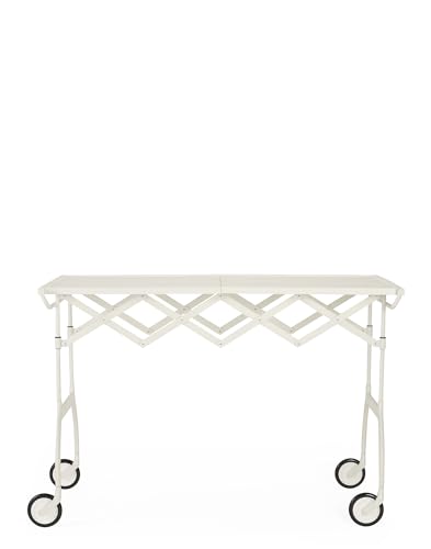 Kartell Battista klappbarer Servierwagen in Weiss