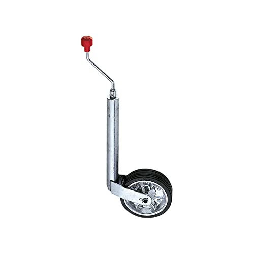 AL-KO 1222437 Stützrad – mb-m® 902235, Ø 48 mm, 300 kg, Metallfelge. Schwarz, Metallfelge. Stützt und manövriert Anhänger.