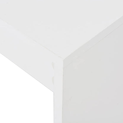 vidaXL Bartisch mit Regal – Stehtisch Küchentheke Weiss