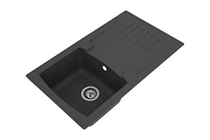 Respekta Boston Mineralitespüle – Betongrau 1 Becken 86x50 cm