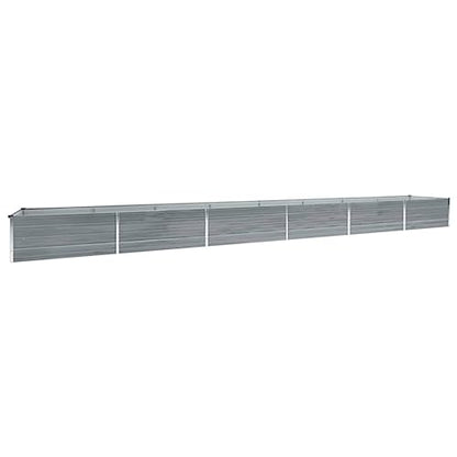 vidaXL Hochbeet Pflanzkasten Stahl 600x80x45cm Grau