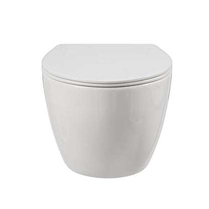 HOROW Hänge-WC Set D-Form 52 cm – Absenkautomatik WC-Sitz