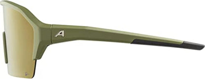 ALPINA Sportbrille Olive Matt - Unisex Fahrradbrille