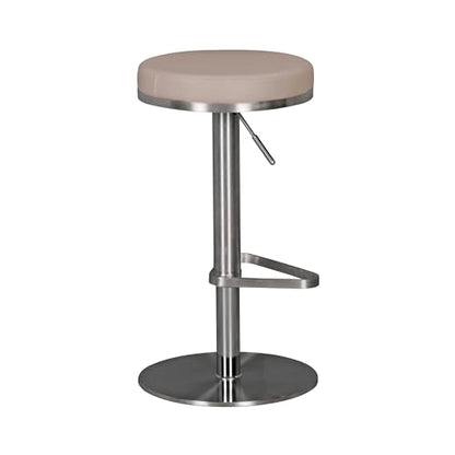 FineBuy Barhocker höhenverstellbar – Edelstahl & Gepolstert