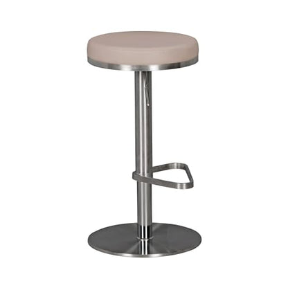 FineBuy Barhocker höhenverstellbar – Edelstahl & Gepolstert