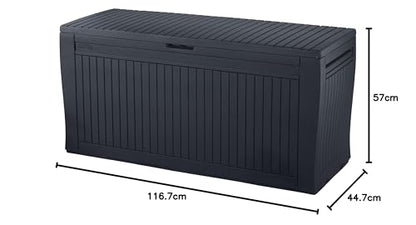 Koll Living Auflagenbox 270 Liter Graphit – Wasserdicht & Belüftet