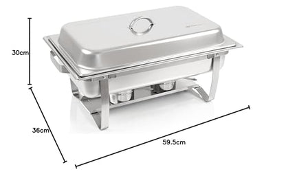 Mahlzeit Profi Set Montpellier Chafing Dish – 3x Edelstahl