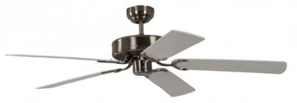 Potkuri Deckenventilator 132 cm – Gealtert Silber ohne Beleuchtung