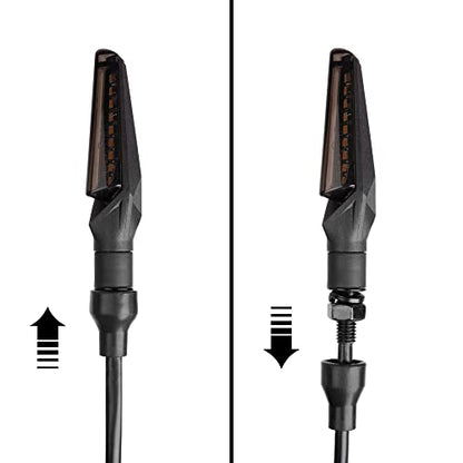 Simda Pro LED Motorrad Miniblinker – universal 4 Stk. Lauflicht E-Mark