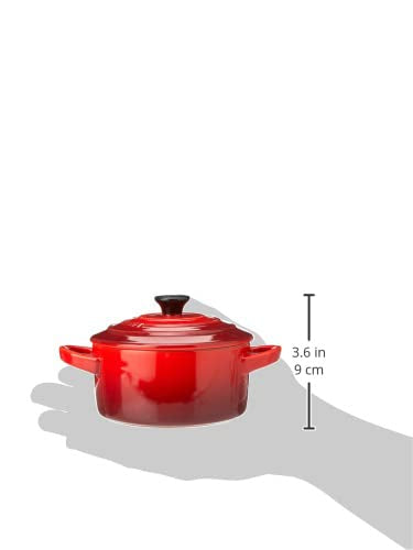 Le Creuset Mini Cocottes Steinzeug 4er-Set – Kirschrot 200ml