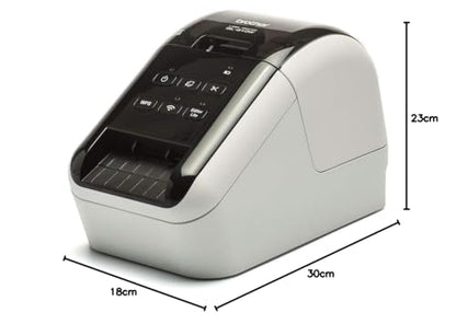 Brother QL820NWBC Labeldrucker mit WLAN & Bluetooth - Schwarz/Weiss