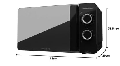 Cecotec Mikrowelle ProClean 3040, 20 Liter - Schwarz