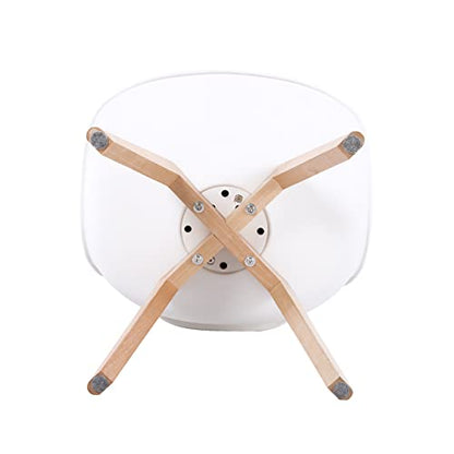 EGGREE Esszimmerstuhl Set – 4er, gepolstert weiss, Buche Beine