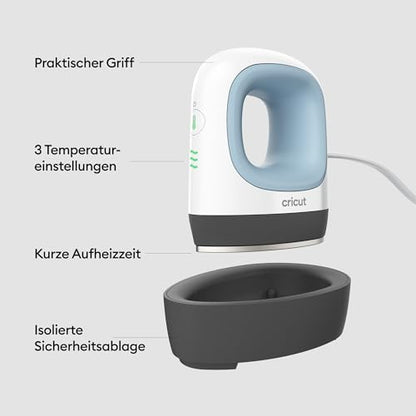 Cricut EasyPress Mini Kompakte Heizpresse für Bügelfolie - Zen Blue