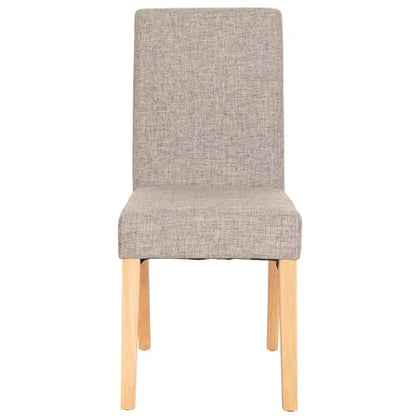 Mendler Littau Esszimmerstuhl - 4er-Set, Textil Grau, helle Beine