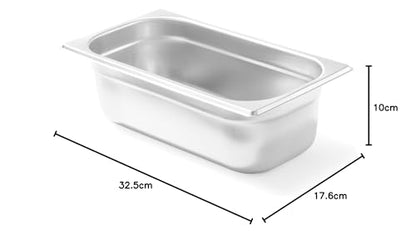 HENDI Gastronorm Behälter GN 1/3 4L Edelstahl - 5er Set