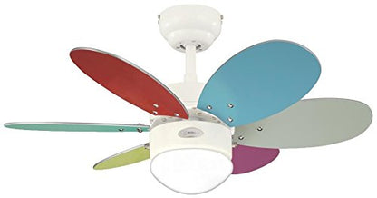 Turbo II 78673 76cm Deckenventilator - Weiss mit Leuchte