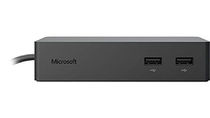 Microsoft Surface Dock – Original Dockingstation für Surface, rechteckiges, dunkles Gehäuse mit diversen Anschlüssen zur Erweiterung der Surface-Konnektivität.