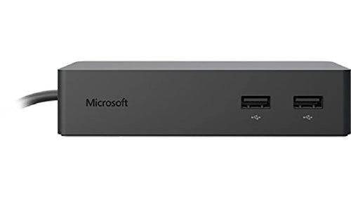 Microsoft Surface Dock – Original Dockingstation für Surface, rechteckiges, dunkles Gehäuse mit diversen Anschlüssen zur Erweiterung der Surface-Konnektivität.